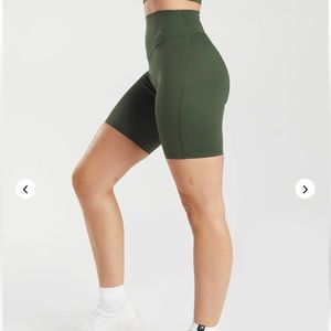 GymShark Elevate Cycling Shorts - Moss Olive